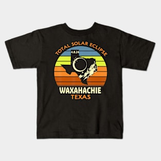 Waxahachie Texas Total Solar Eclipse 2024 Kids T-Shirt